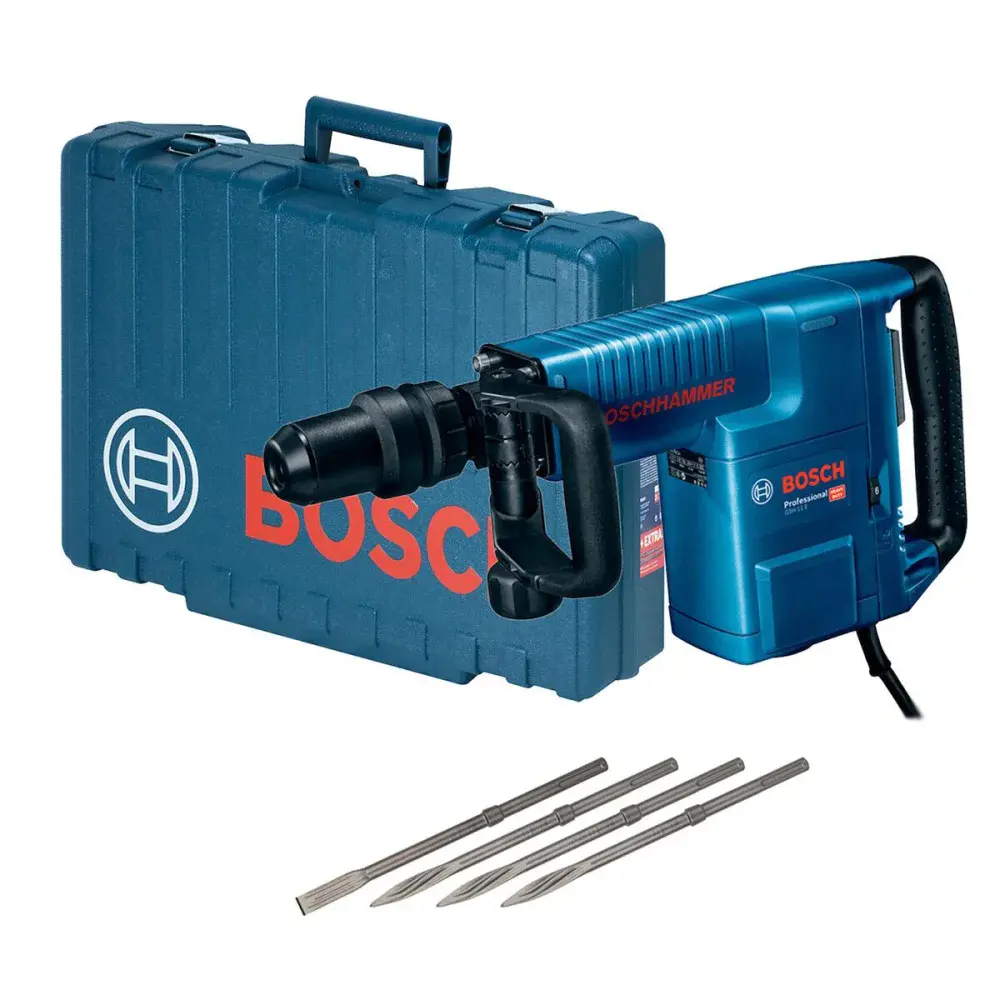 Martelo demolidor gsh 11 e, 1500W, 220V, em maleta Bosch