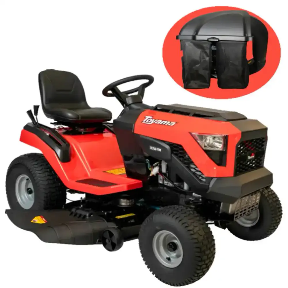 Trator cortador de grama 19,5 HP gasolina 4 tempos TLT42-19A Toyama com recolhedor