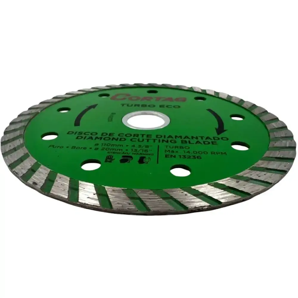 Disco diamantado 4,3/8 POL 110 MM turbo eco Cortag — fotografia 4