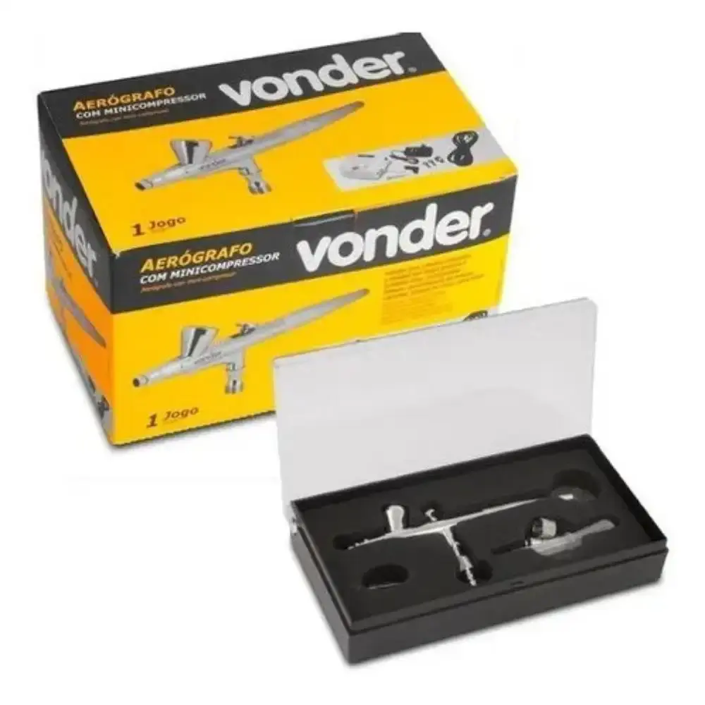 Kit aerógrafo com minicompressor Vonder bivolt — fotografia 3