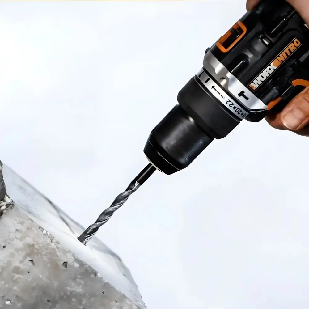 Parafusadeira furadeira de impacto brushless 1/2 POL com 2 baterias e carregador Worx — fotografia 6