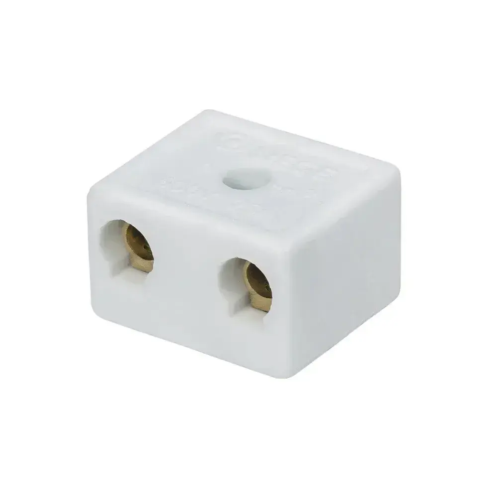 Conector de porcelana grande com 2 polos 16MM Liege — fotografia 2