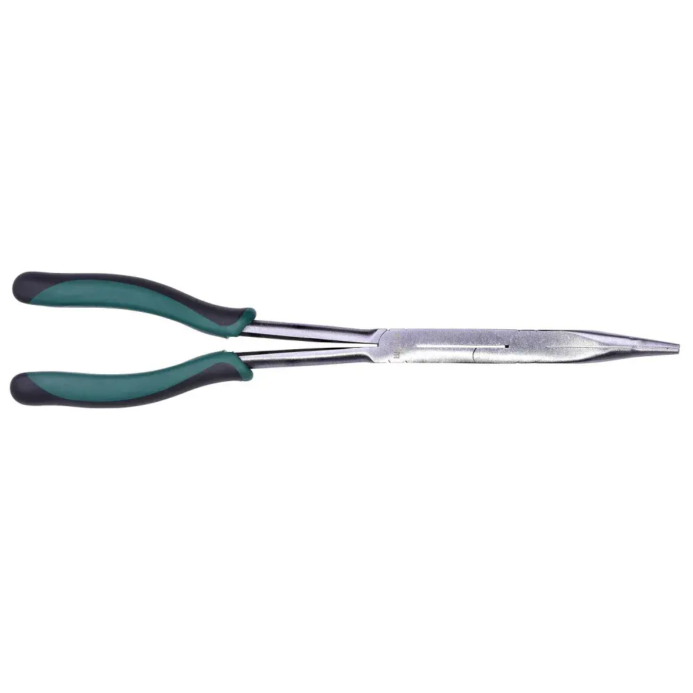 Alicate bico meia cana extra longo curvo 34CM ST70721ST Sata — fotografia de referência
