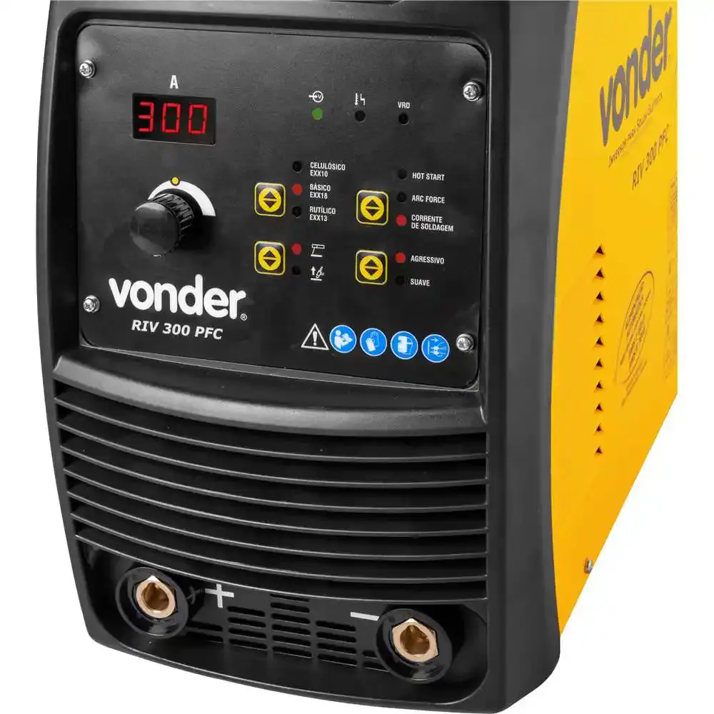 Máquina de solda inversora com eletrodo e TIG 300 a RIV300 PFC display digital Vonder — fotografia 3