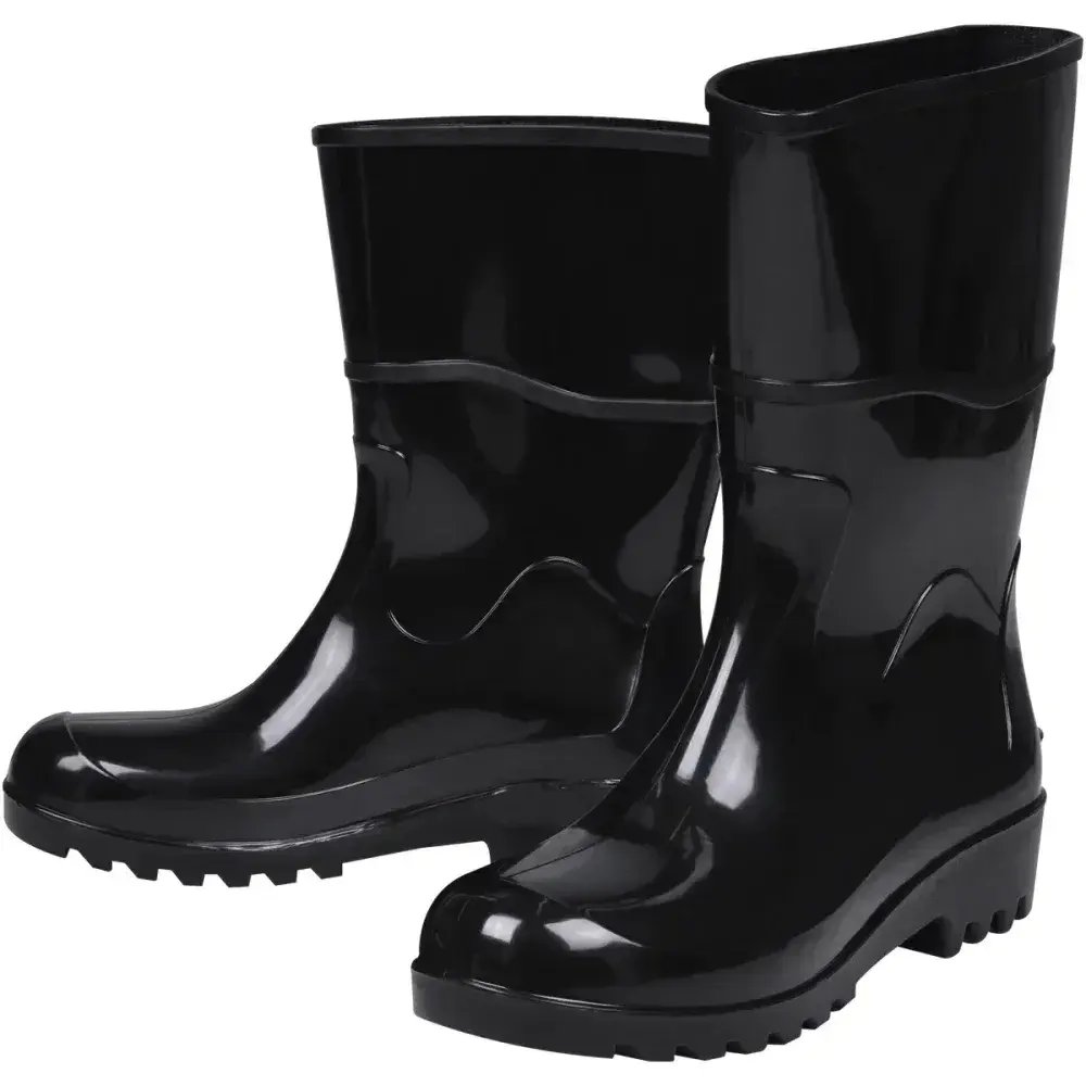 Bota pvc cano médio com forro N°39 preto Worker — fotografia 7