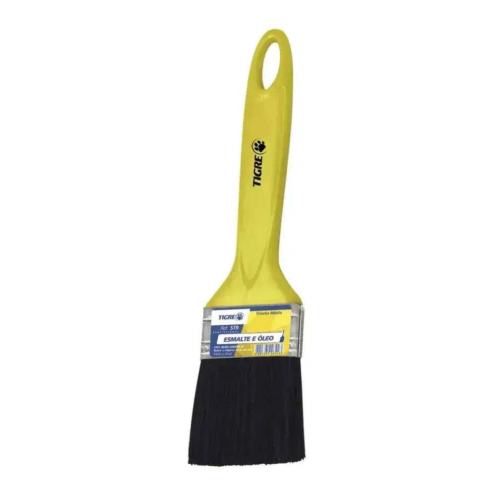 Trincha 519 1/2 pincéis tigre média cerda preto — fotografia 2