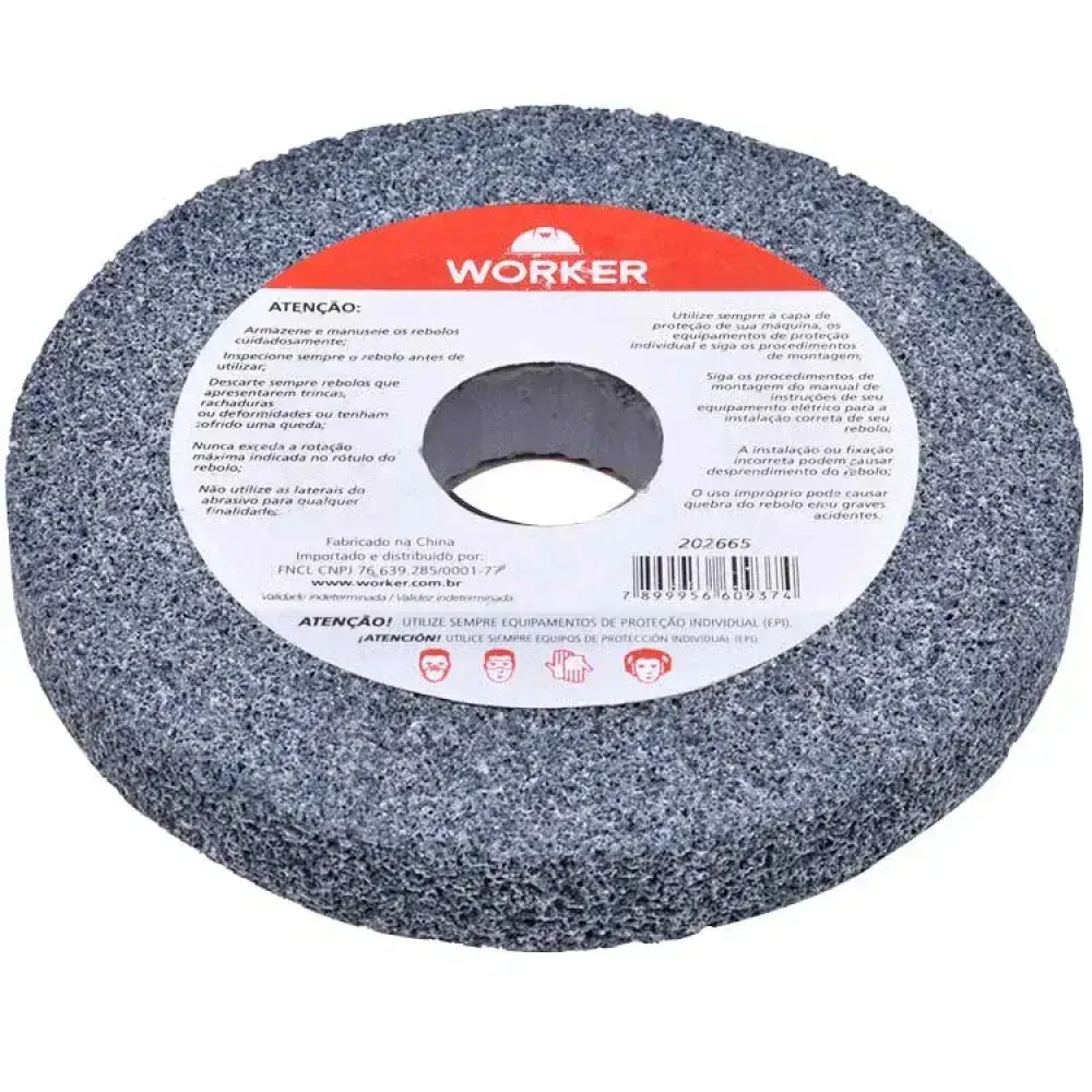 Rebolo reto uso geral 6” x ¾” Worker — fotografia 9