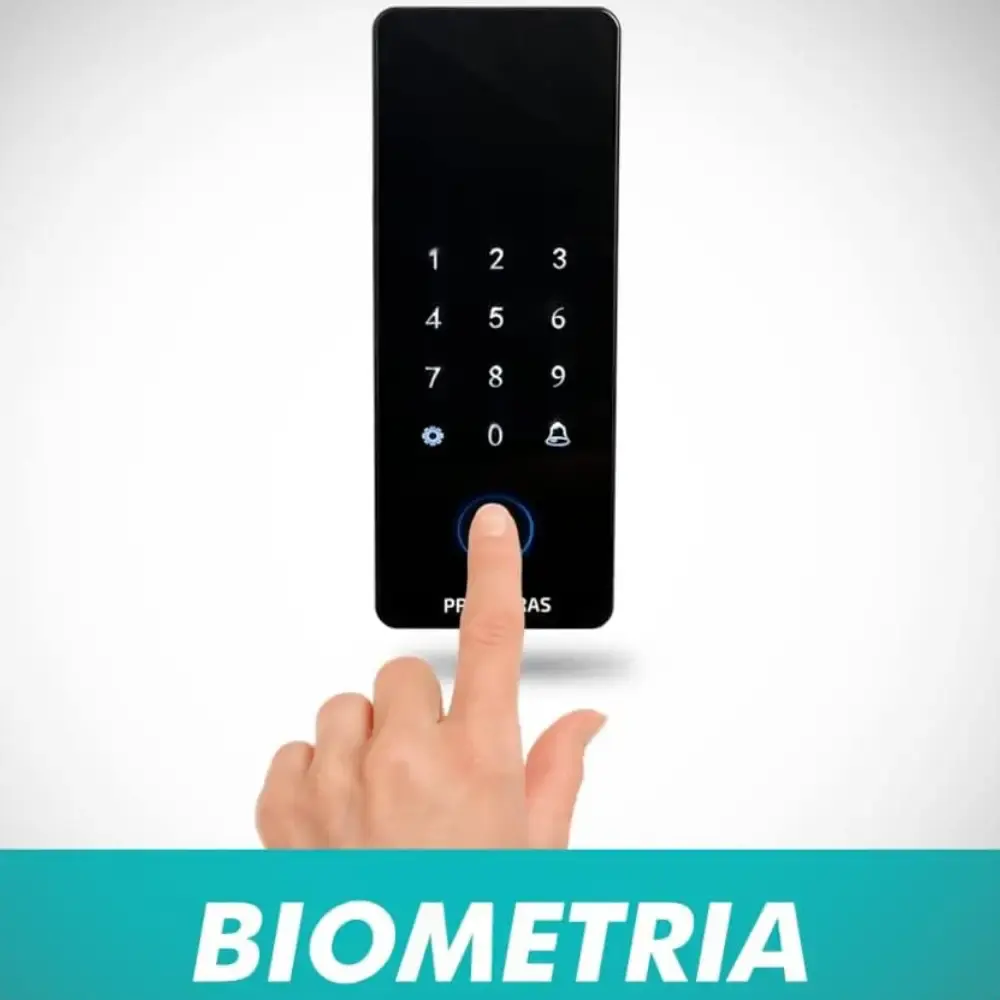 Fechadura digital inteligente biométrica athenas para porta de vidro PV4003 Primebras — fotografia 4