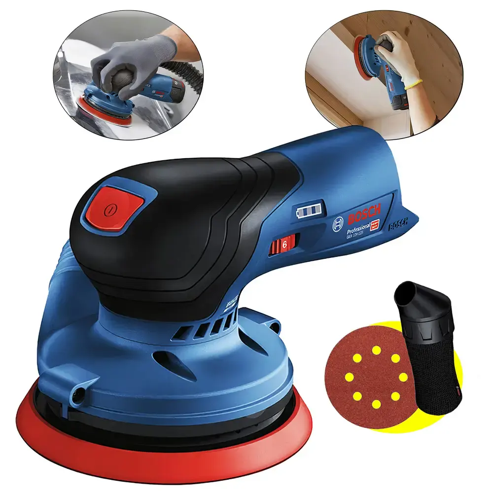 Lixadeira roto orbital 5 POL à bateria 12V brushless sem bateria e sem carregador GEX 12V-125 Bosch — fotografia de referência