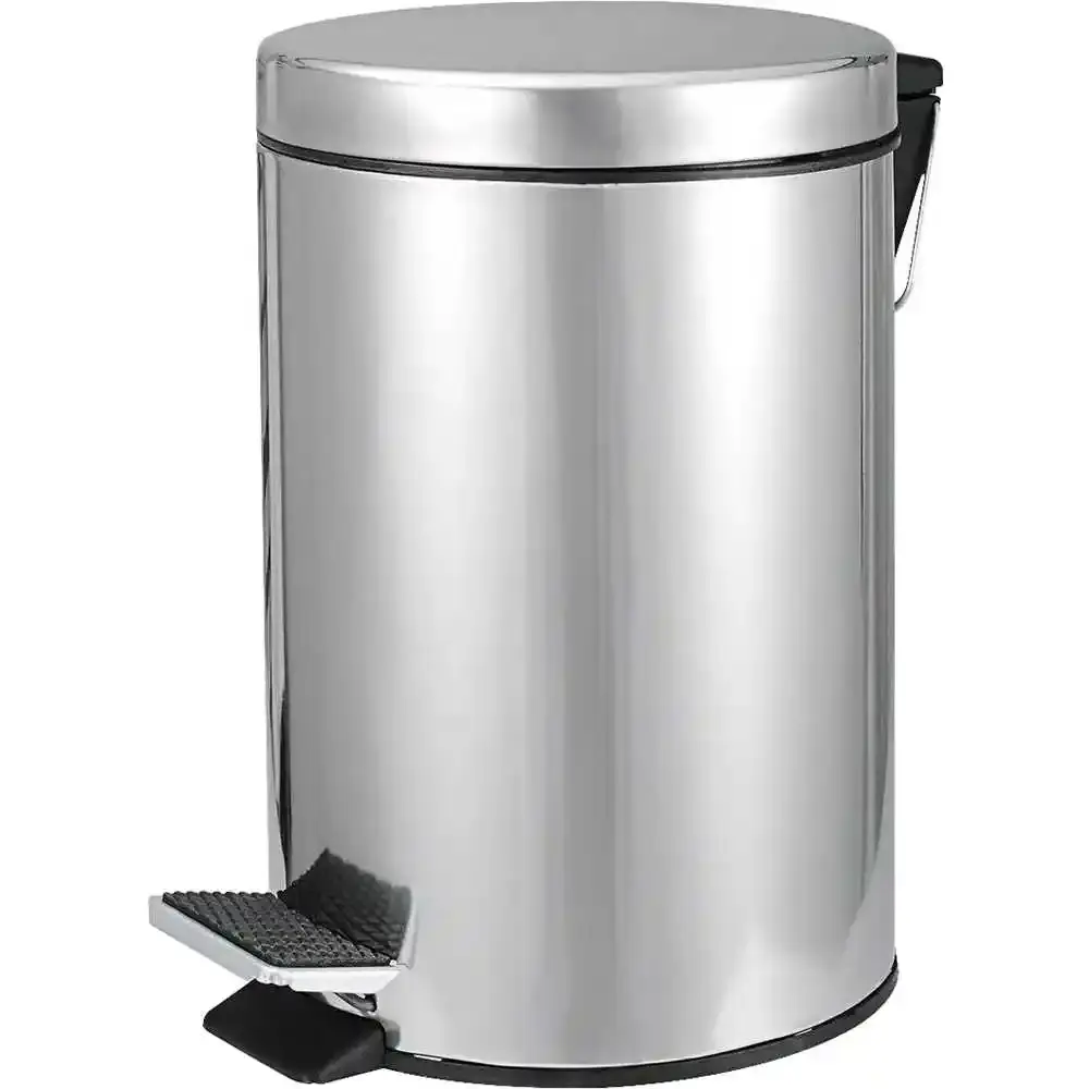 Lixeira redonda 3 litros inox Vonder — fotografia de referência