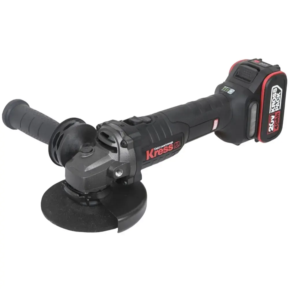 Martelete perfurador 20V brushless e esmerilhadeira angular 5 POL com 4 baterias e carregador Kress — fotografia 4