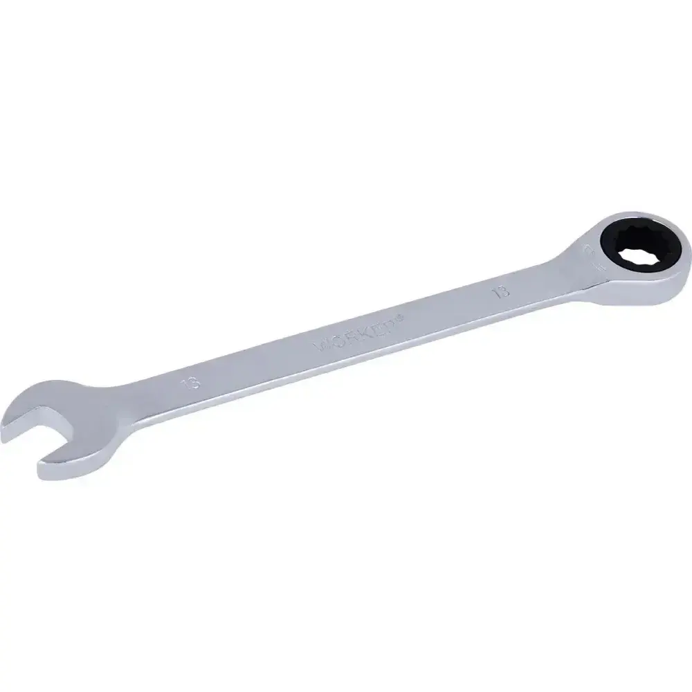 Chave combinada com catraca cromo vanádio 13MM Worker — fotografia 8