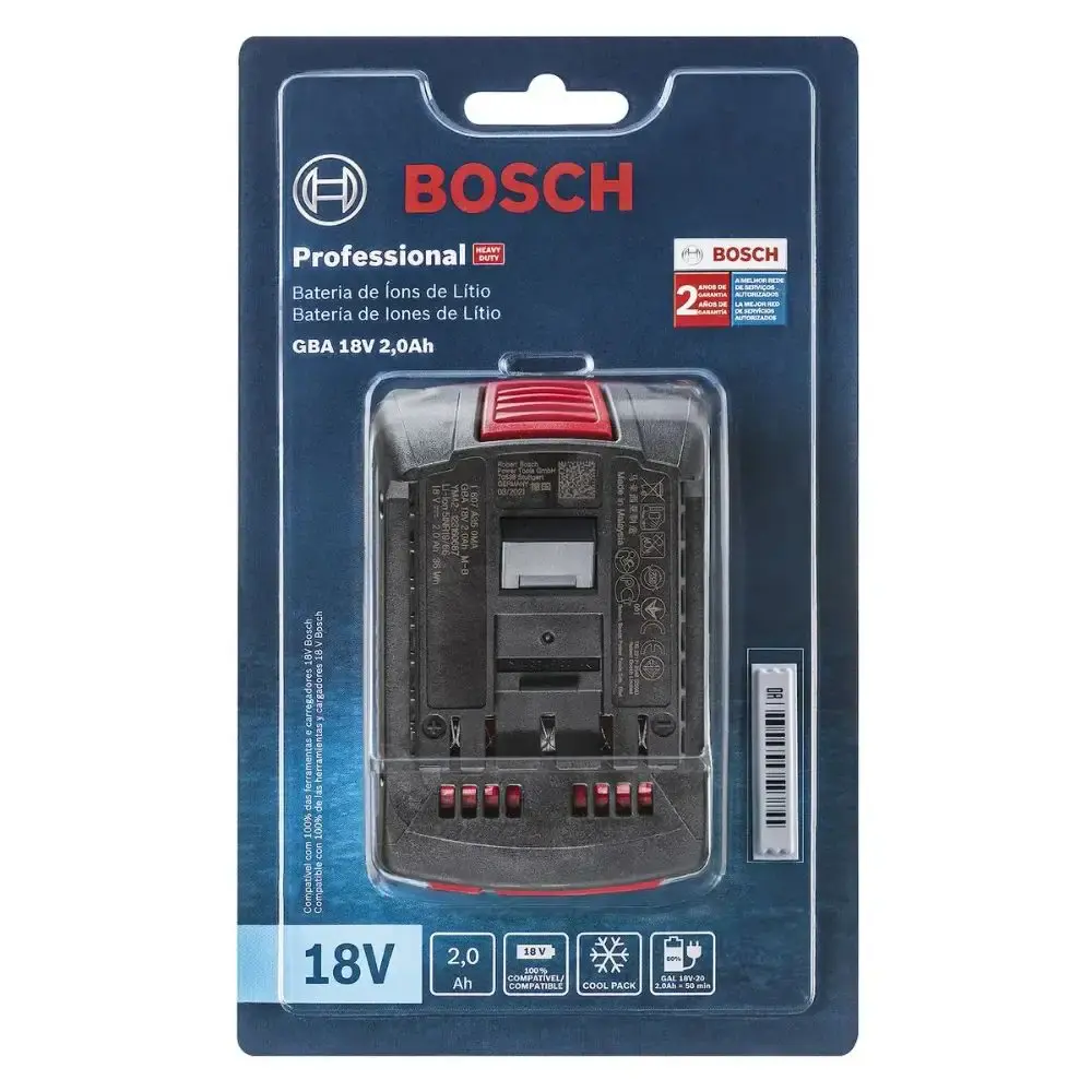 Bateria 18.0V 2.0AH lítio GBA li-ion 1600Z00036 Bosch — fotografia 4