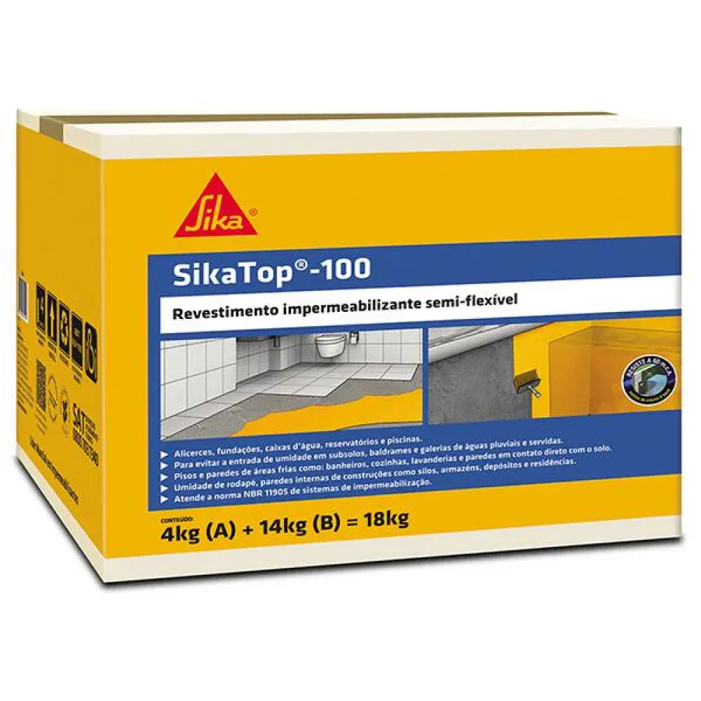 SIKATOP-100 revestimento impermeabilizante 18KG Sika