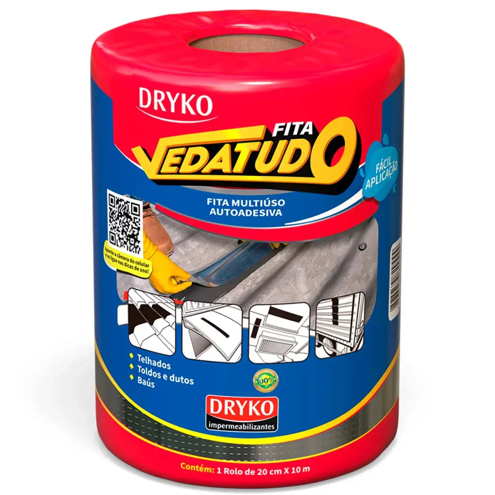 Fita autoadesiva de alumínio vedatudo 20CM x 10M Dryko — fotografia de referência