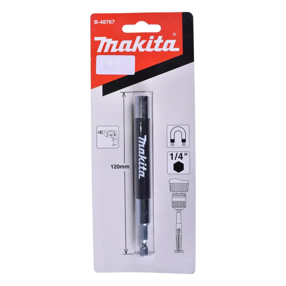 Extensor magnético p/ bits 120MM guia retrátil 1/4 Makita — fotografia 5