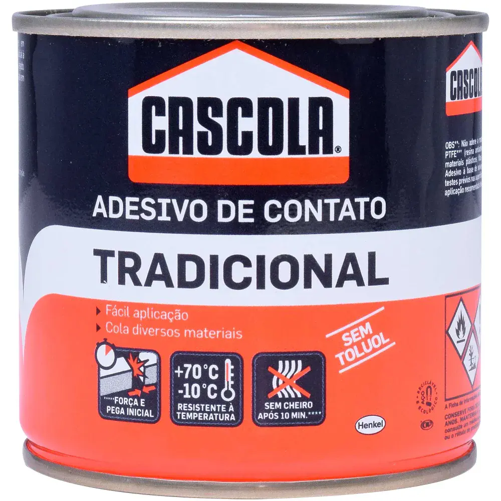 Cola de contato tradicional sem toluol 730G cascola Henkel