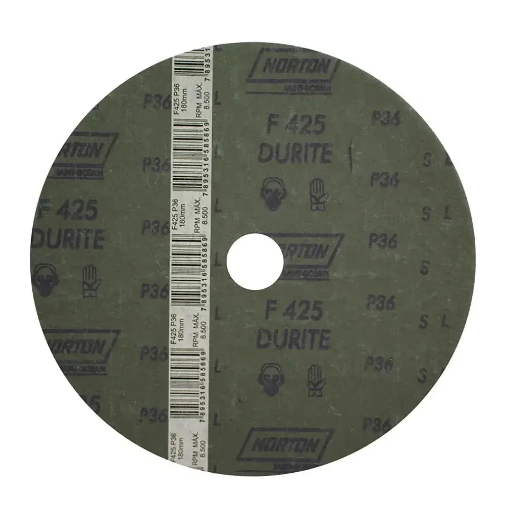Disco fibra F425 180X22MM grão 36 Norton — fotografia 5