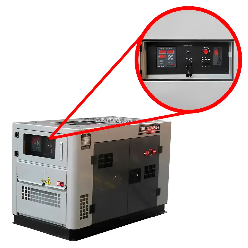 Gerador diesel 25KVA cabinado silencioso 73DB trifásico 380V Toyama — fotografia 6