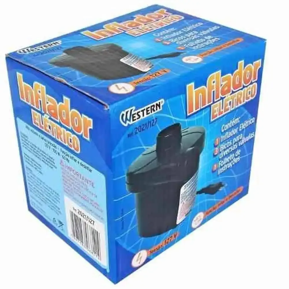 Bomba elétrica inflador para colchão, boia, piscinas e inflável Western 220 V — fotografia 9
