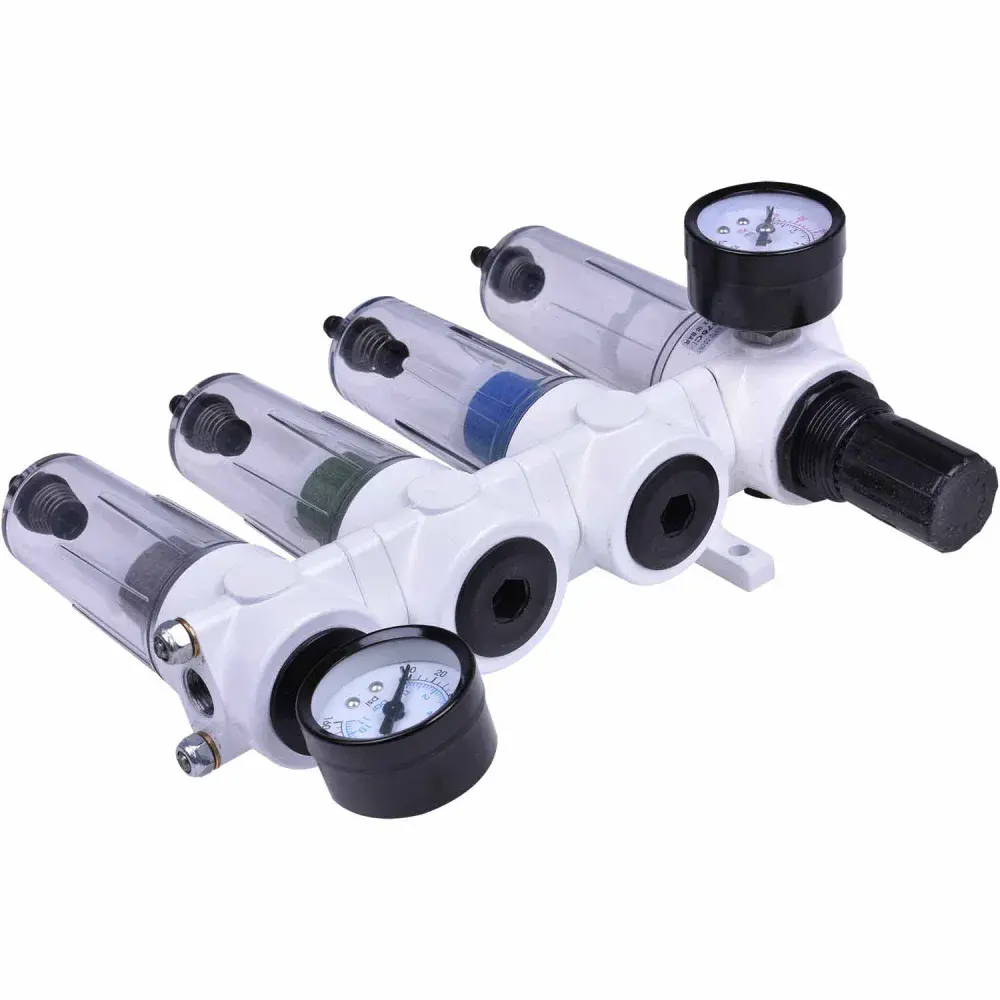 Filtro regulador de ar odontológico quadruplo mini 1/4 CJ041-M Pressure — fotografia 4