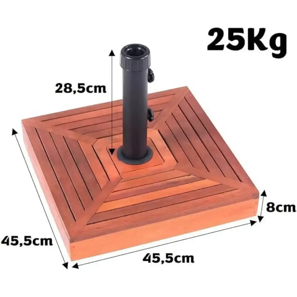 Base em Madeira para Ombrellone 25 KG Haste até 38 MM 16400 BEL — fotografia 3
