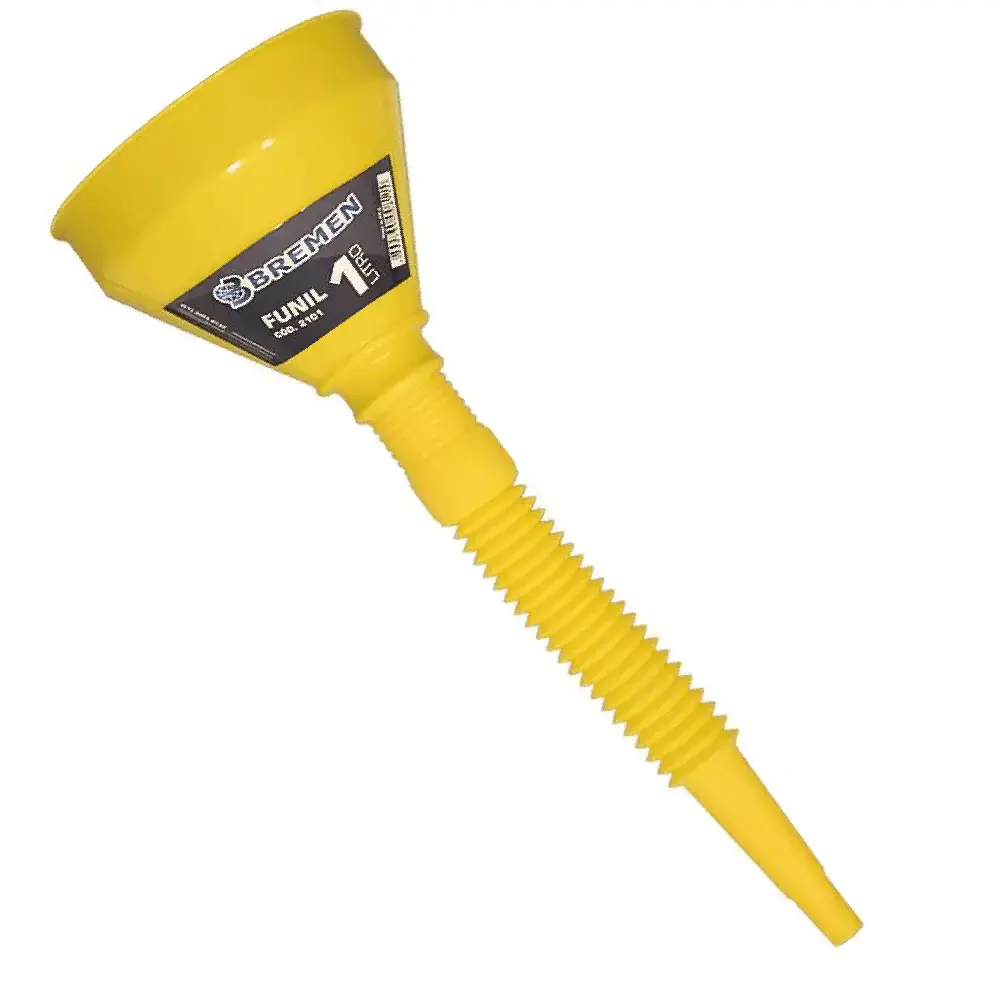 Funil em polietileno amarelo flexível 135MM 2101 Bremen — fotografia de referência