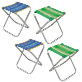 Banqueta de alumínio dobrável praia pesca camping kit com 4 peças BEL BEL FIX — fotografia 2