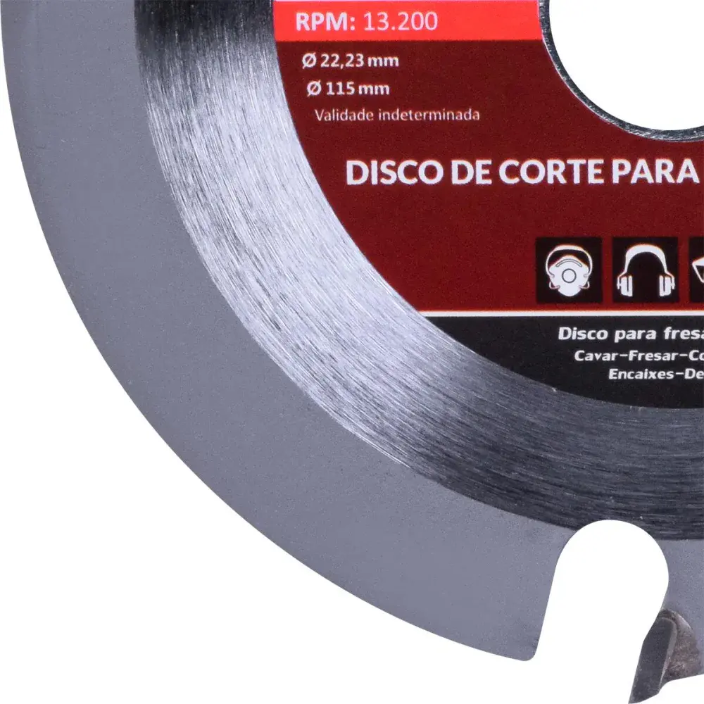 Disco de corte para madeira 3 wideas 115MM x 2223MM Bumafer — fotografia 5
