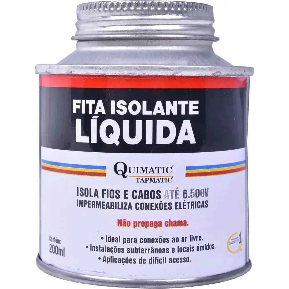 Fita isolante líquida branca 200 ml quimatic tapmatic — fotografia 6