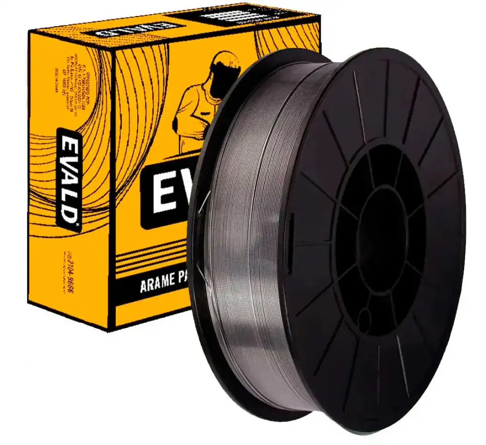 Arame para solda MIG tubular 0.8MM rolo com 5.0 KG Evald — fotografia de referência