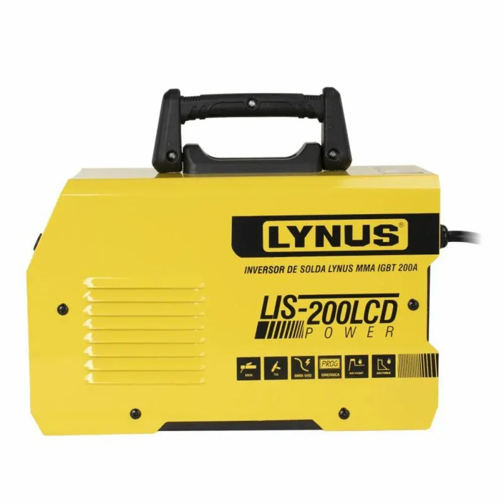 Inversor de solda 200A LIS-200 lcd bivolt Lynus — fotografia 5