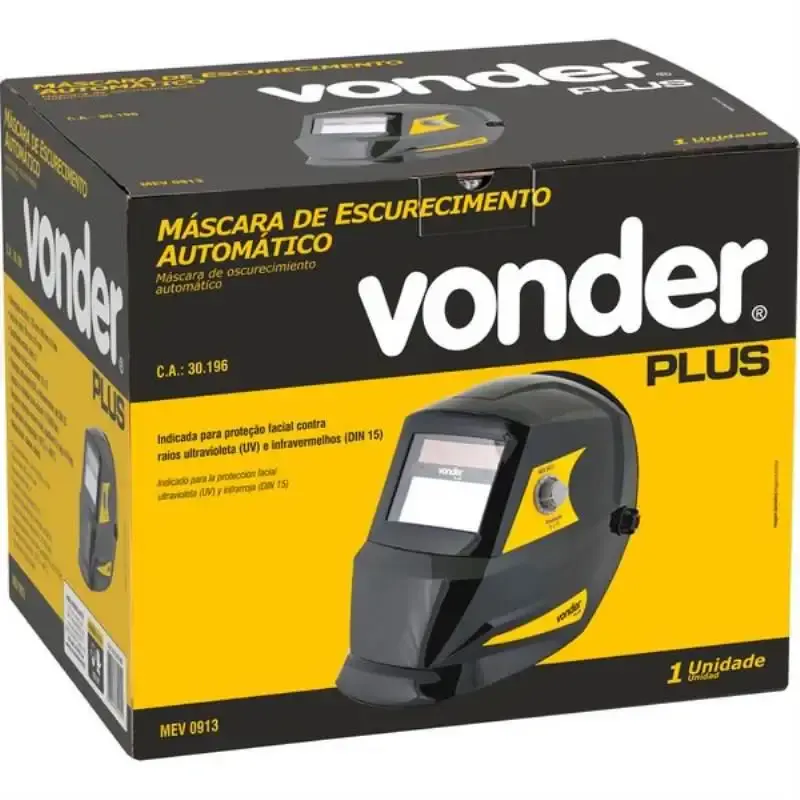 Máscara para solda de escurecimento automático MEV-0913 regulagem de 9 à 13 Vonder — fotografia 7