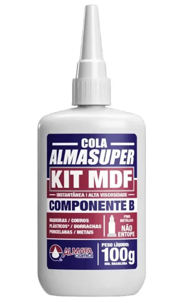 Adesivo instantâneo kit mdf colar+primer Almata — fotografia 4