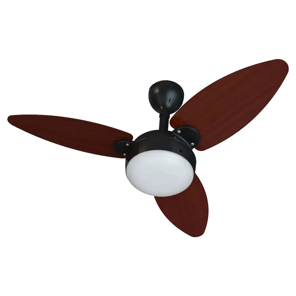 Ventilador de teto elluz inverter preto e tabaco 11186 Ventisol