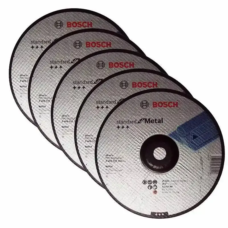 Disco de Desbaste Metal 9 POL x 1/4 POL Furo 7/8 POL Standard com 5 Peças BOSCH — fotografia de referência