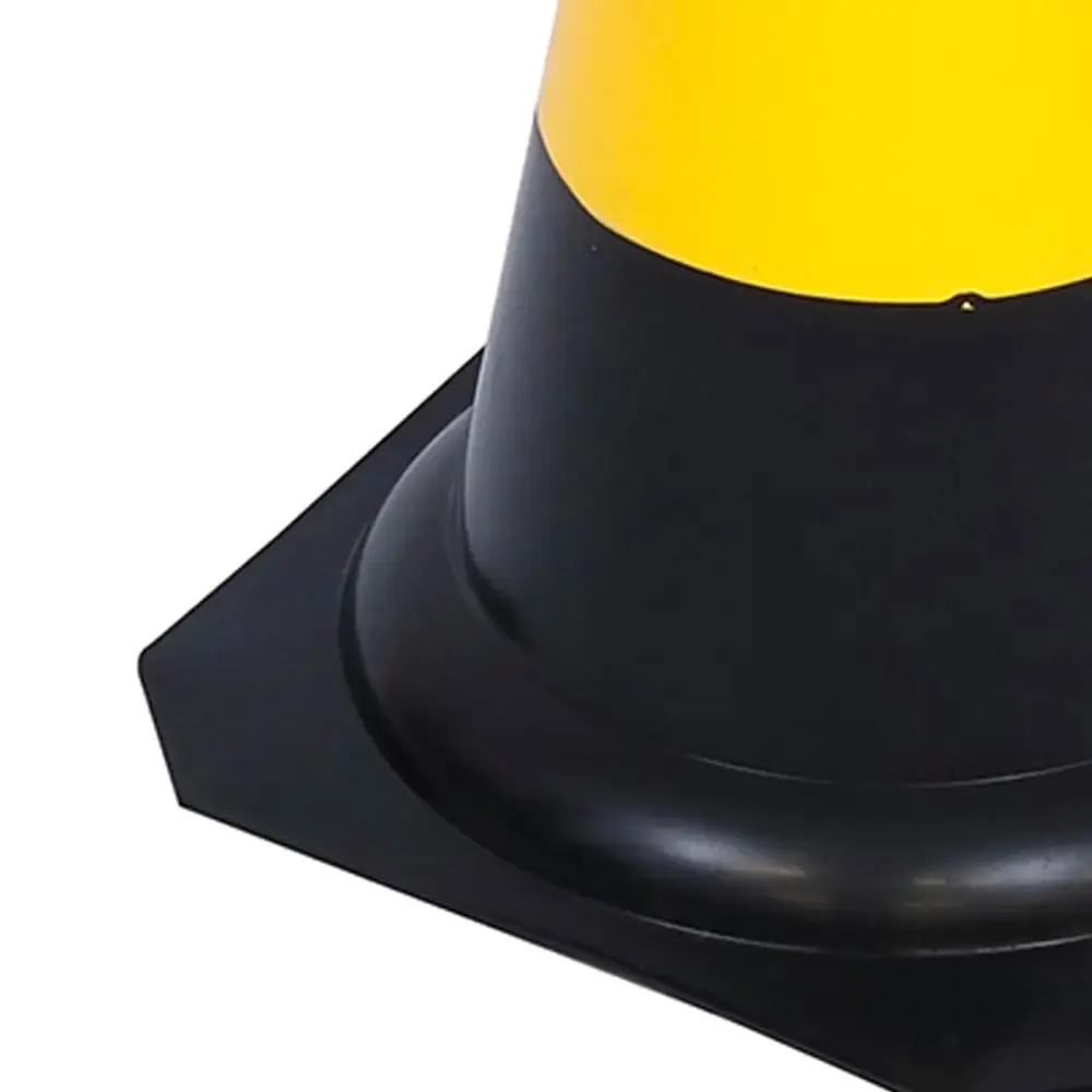 Cone sinalizador amarelo e preto 75CM 700.00505 Plastcor — fotografia 5