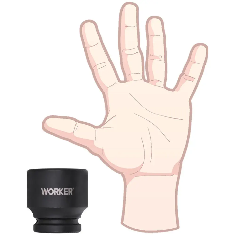 Soquete sextavado impacto encaixe 3/4 38MM Worker — fotografia 6