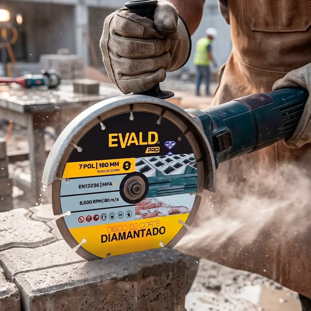 Disco de corte diamantado 7 POL segmentado 180 MM 8500 RPM Evald PRO — fotografia 7