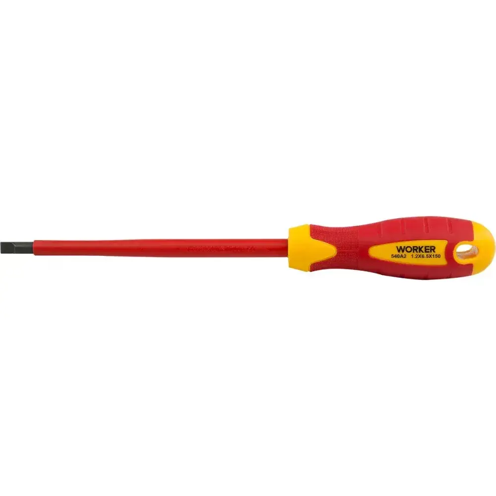 Chave de fenda simples vde em cromo vanádio 6,5X150MM Worker — fotografia 7