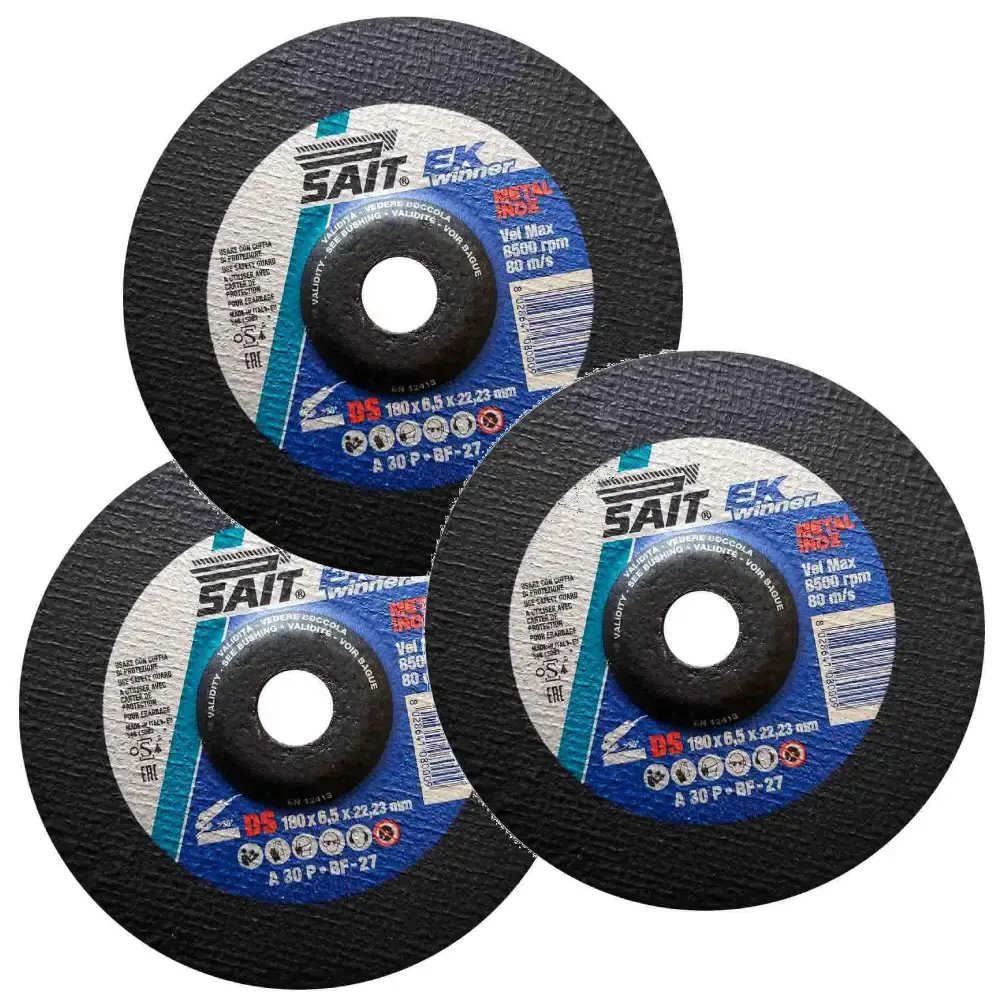 Disco Desbaste 7 Pol x 6,5 mm A30P 3 unidades 08000 SAIT