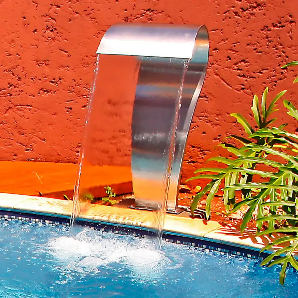 Cascata para Piscina 60 x 26 CM Aço Inox Naja Junior EVALD — fotografia 6