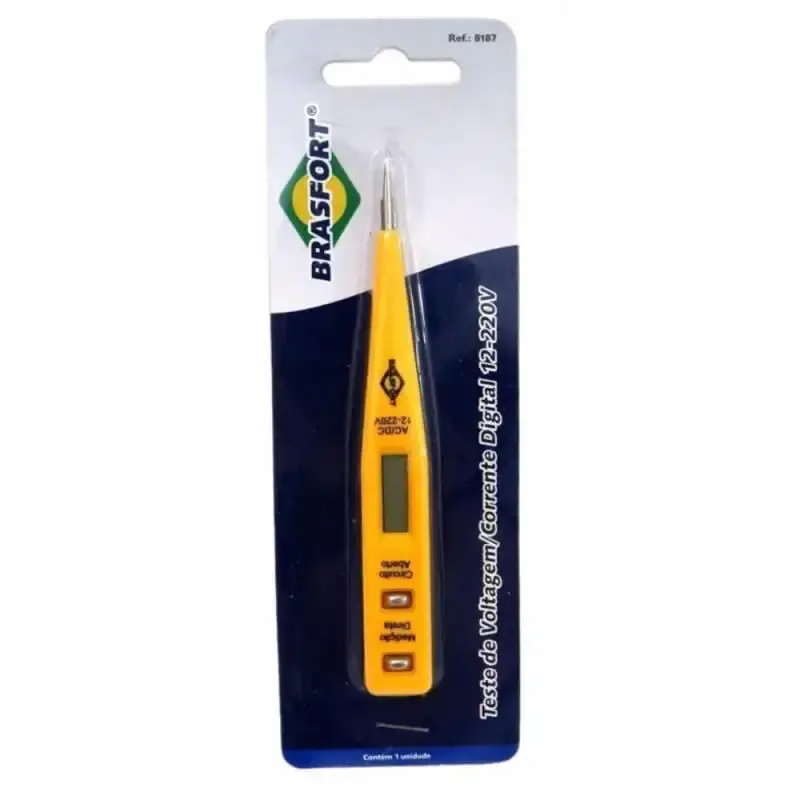 Caneta digital para teste de voltagem e corrente 8187 Brasfort — fotografia 3