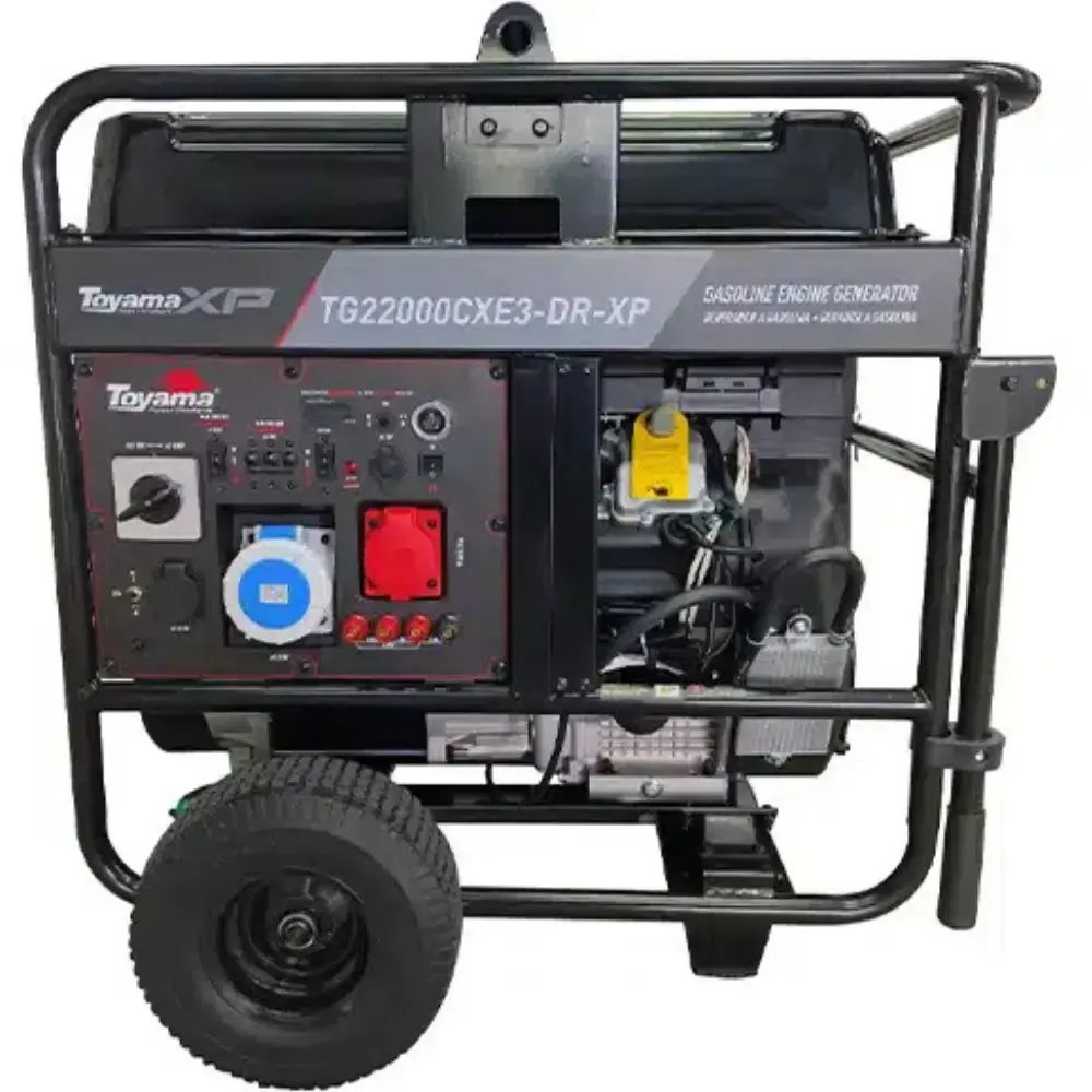 Gerador à gasolina 23,75 KVA partida elétrica com AVR mono 220V trif 380V Toyama