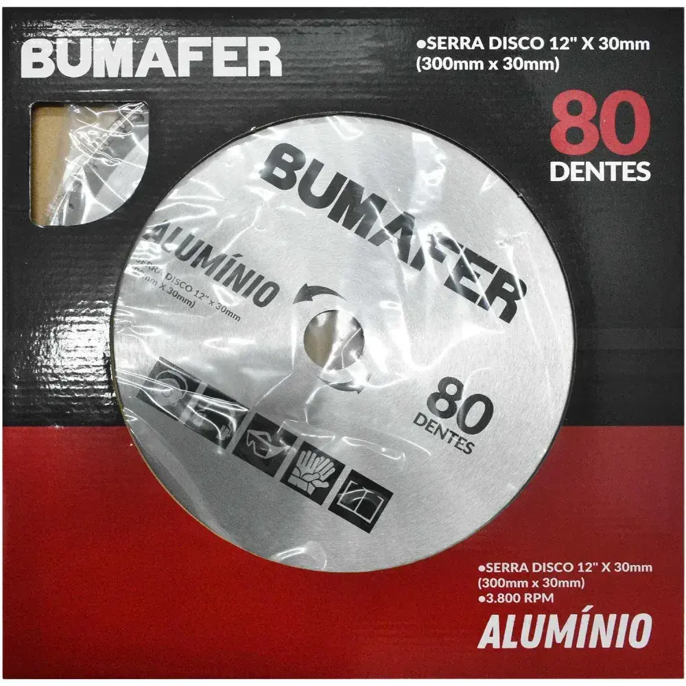 Disco de serra 12” x 30MM para alumínio 80 dentes Bumafer — fotografia 10