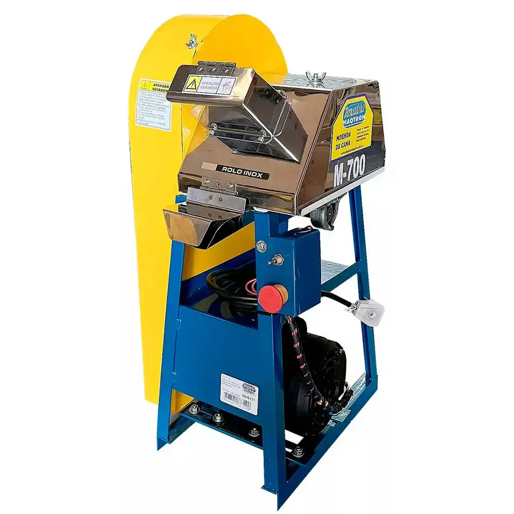 Engenho moenda para cana rolos de inox motor 1,0 CV elétrico M-700 Maqtron 110 V — fotografia 6