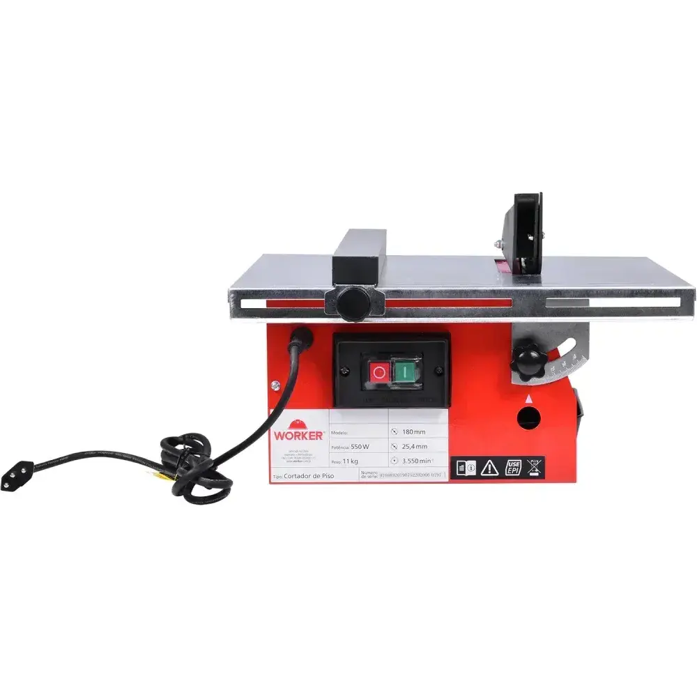 Cortador de piso elétrico 400MM 550W 220V Worker — fotografia 6