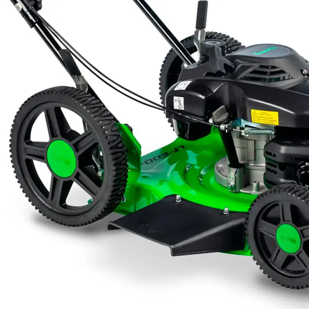 Cortador de grama gasolina 6.5 HP 4T roda alta 4T LF-600RM Trapp com vassoura FJ-1010 — fotografia 4