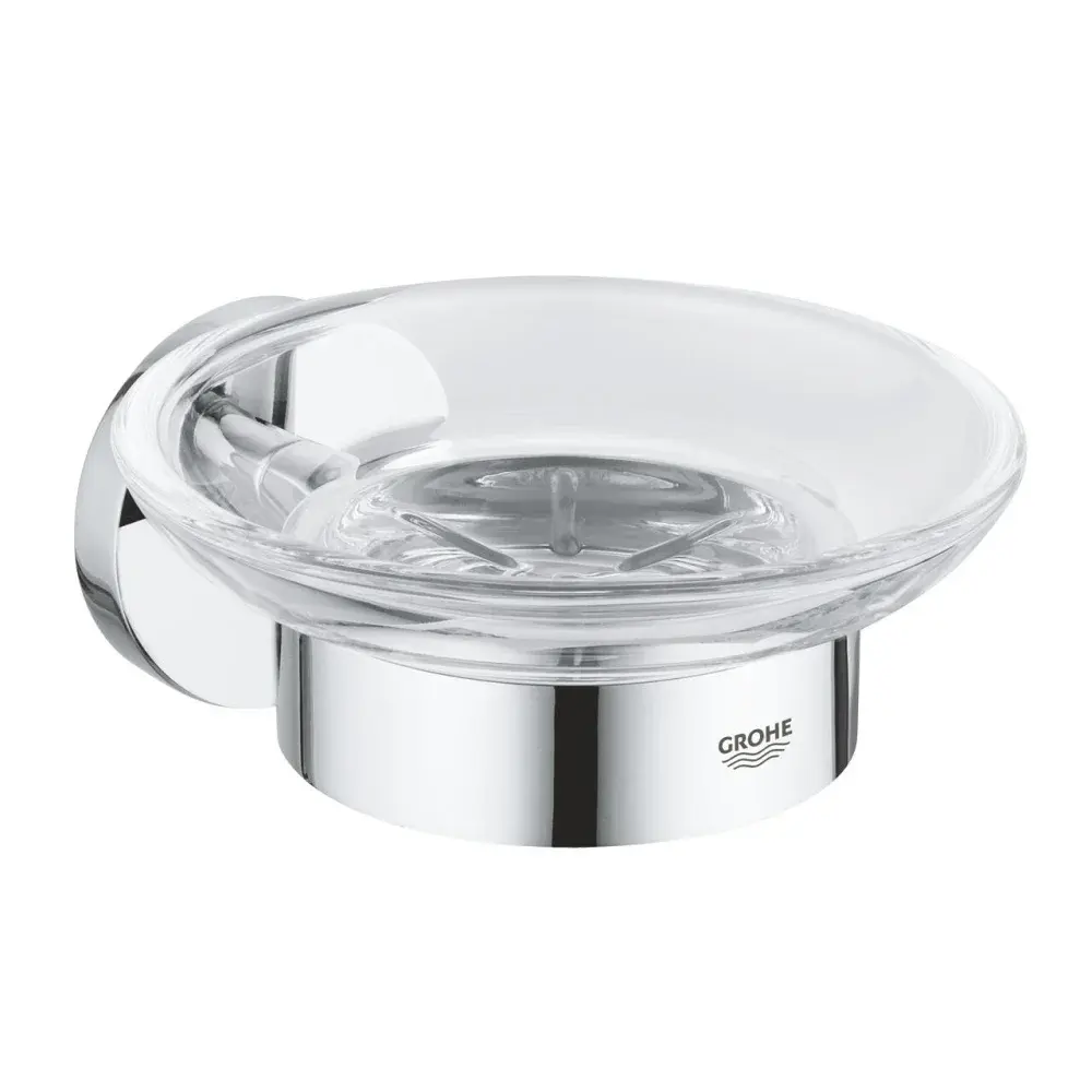 Saboneteira vidro com suporte essentials Grohe