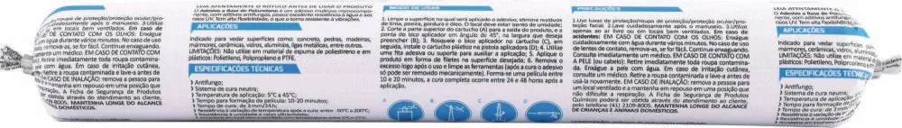 Adesivo de poliuretano sachê 780G branco Kala — fotografia 5